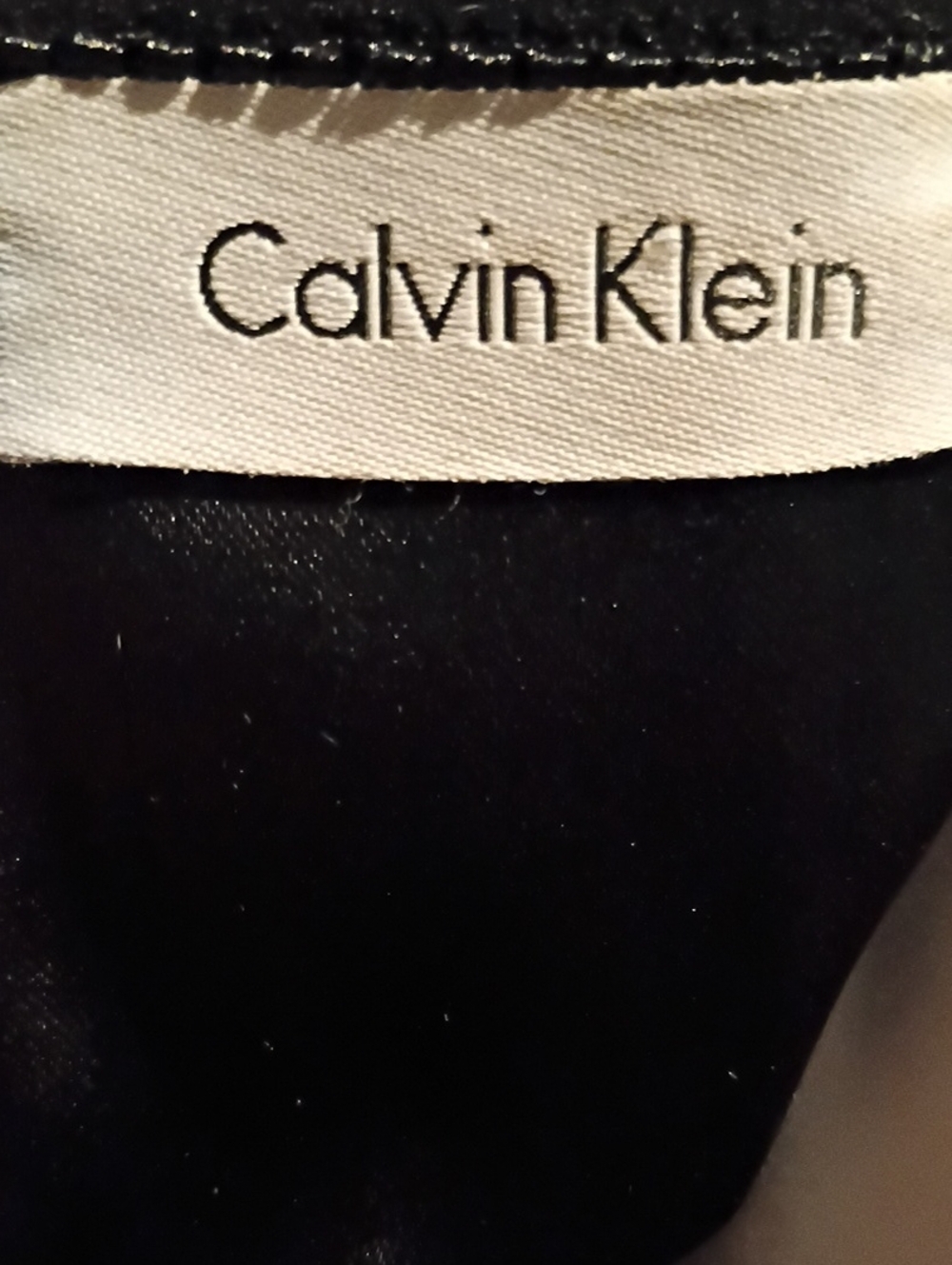 Calvin Klein Black Pleated Strappy Dress with Ruched Sides